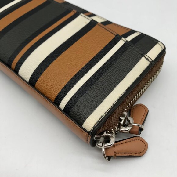 Coach Brown Leather Peyton Accordion Zip Wallet - Picture 8 of 10